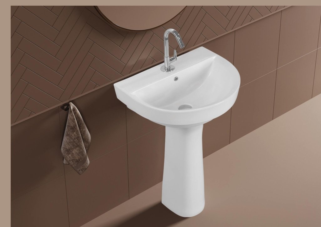 Wash Basin Pedestal - Full Ceramic Pedestal Suite